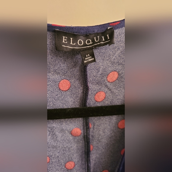 Eloquii blue and red polka dot wrap dress (size 14) - Picture 6 of 6